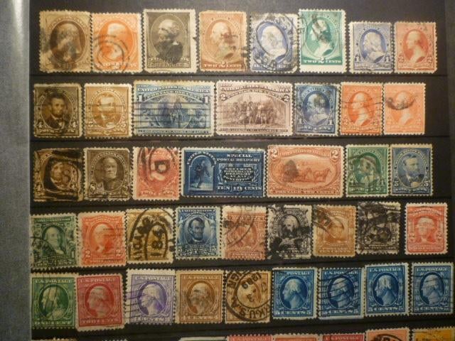 Lot de timbres anciens USA (1870-1959) (209 Ex) Oblitéré, Timbres & Monnaies, Timbres | Albums complets & Collections, Envoi