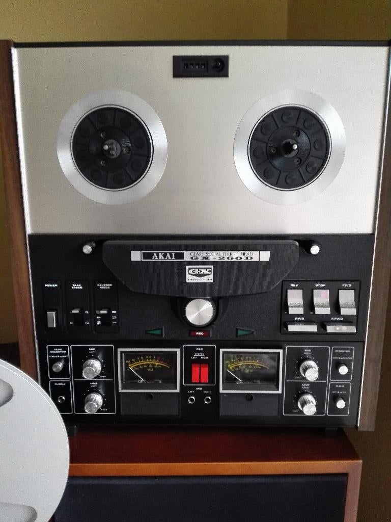 AKAI GX 260D/reverse,6 koppen/in perfecte staat, Ophalen, Bandrecorder, Met stofkap