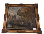 Nederlands stadsaanzicht Johannes Karel Leurs (1865-1938), Antiek en Kunst, Kunst | Schilderijen | Klassiek, Ophalen