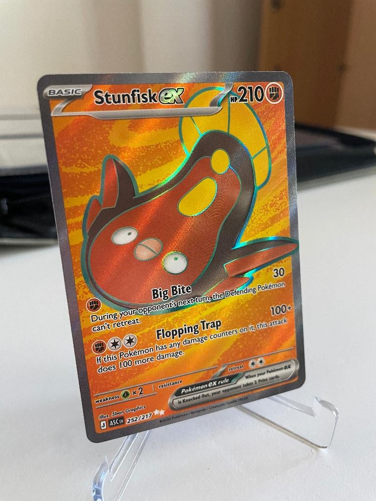 Stunfisk EX (ASC 252) - NM, Hobby en Vrije tijd, Ophalen of Verzenden, Zo goed als nieuw, Losse kaart, Foil