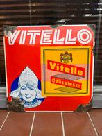 VITELLO oud emaille reclamebord, Ophalen of Verzenden