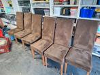 6 lederen stoelen (bruin), Huis en Inrichting, Stoelen, Ophalen