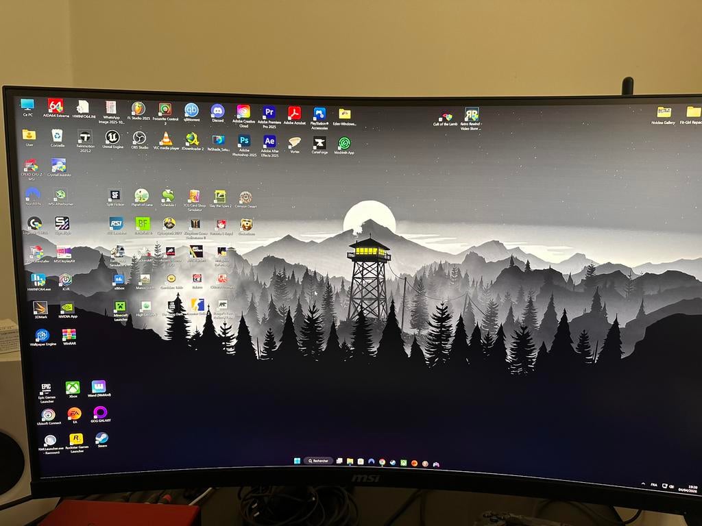 Écran moniteur MSI G321CU incurvé, VA, Zo goed als nieuw, DisplayPort, Ophalen