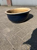 blauwe bloempot, Tuin en Terras, Ophalen, Zo goed als nieuw