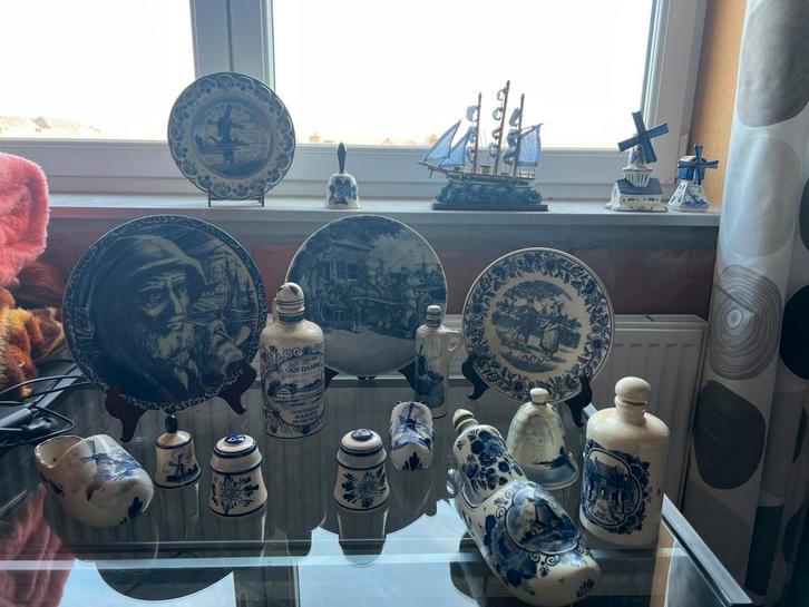 GROOT ASSORTIMENT BLAUWE DELFT, Antiek en Kunst, Antiek | Porselein, Ophalen