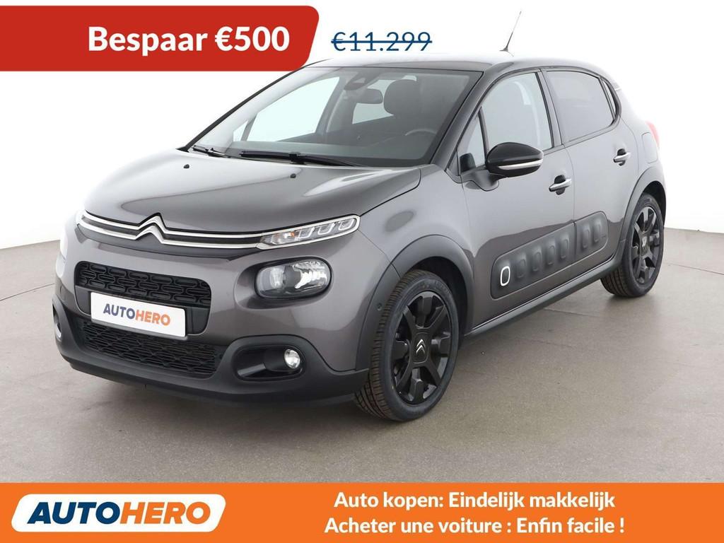 Citroën C3 1.2 PureTech Shine (bj 2019, automaat), Auto's, Stof, Gebruikt, Euro 6, 1199 cc