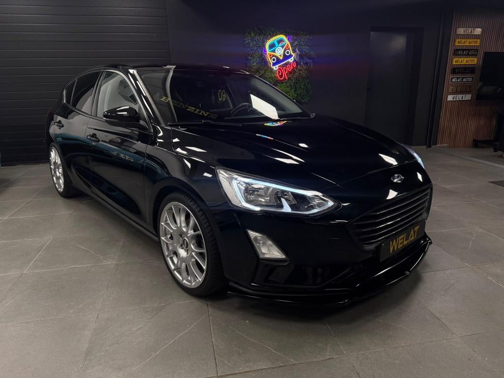 FORD FOCUS SPORT 2019 BENZINE TURBO 104.000 KM TOP STAAT, Zwart, Bedrijf, 1000 cc, 125 kW