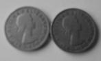 Twee engelse munten Elisabeth - two shil, Enlèvement, Autres pays, Monnaie en vrac