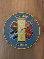 Patch Belgian Air Force 40 Squadron 30 years SAR MEDIC, Verzamelen, Verzenden, Luchtmacht, Embleem of Badge