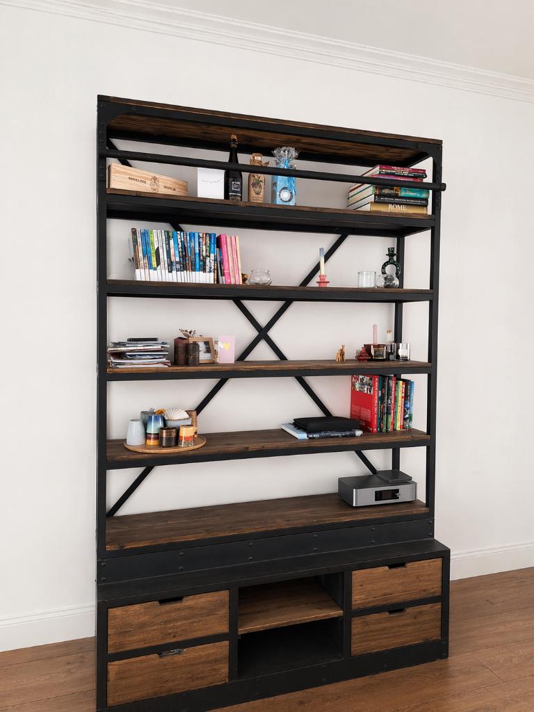 Industriële kast, Huis en Inrichting, Ophalen, Met plank(en), Gebruikt, 200 cm of meer