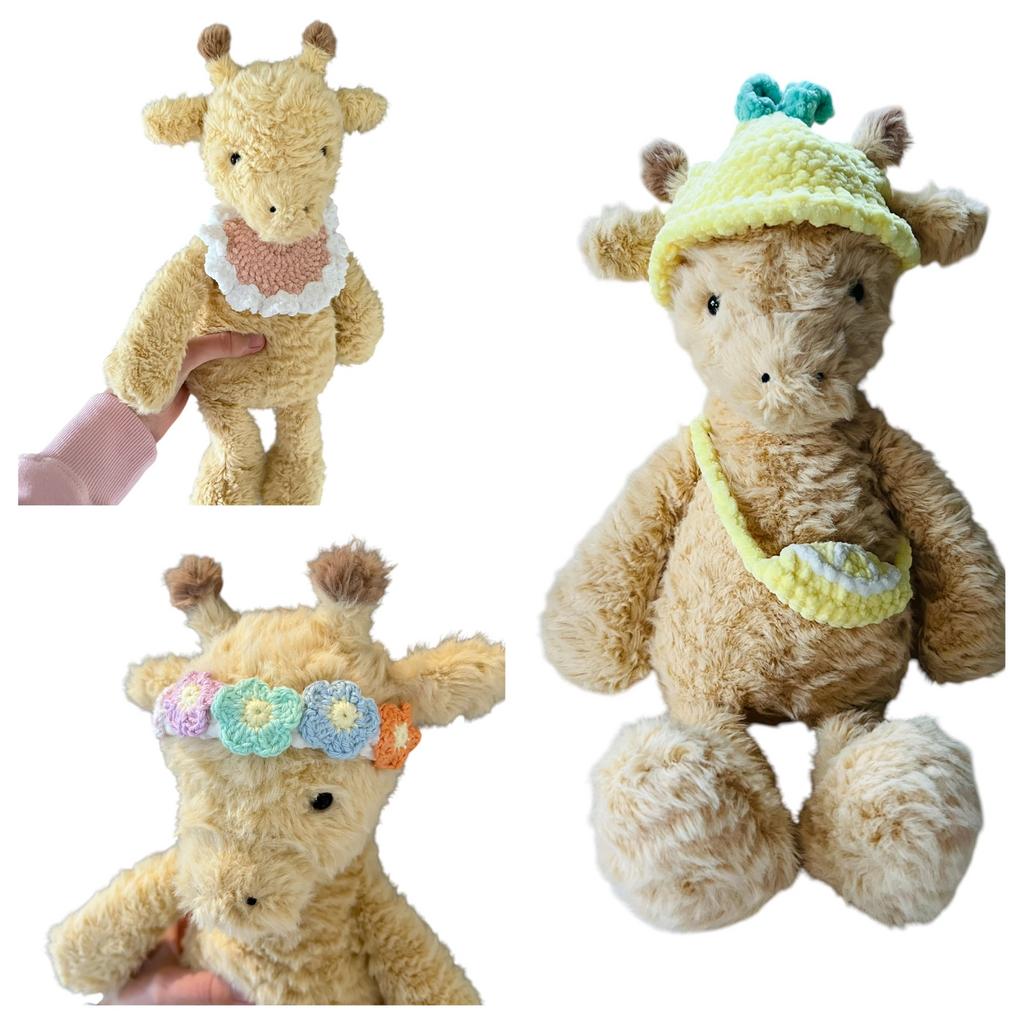 Vêtements crochetés pour Rolie Oil Giraffe Jellycat, Divers, Pâques, Comme neuf, Enlèvement ou Envoi
