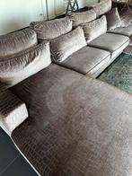 Canapé d’angle couleur taupe, Huis en Inrichting, Ophalen, Zo goed als nieuw, Stof