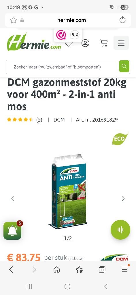 Zak DCM antimos 2 in 1 - 20kg, Jardin & Terrasse, Enlèvement, Neuf, Autres types