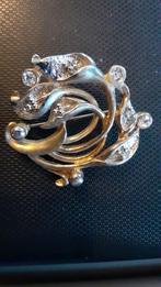 broche ancienne movitex  (2x011), Handtassen en Accessoires, Antieke sieraden, Ophalen of Verzenden, Koper, Broche, Verguld