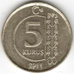 Turquie : 5 Kurus 2011 Frappé Double KM#1240 Ref 13757, Enlèvement ou Envoi, Monnaie en vrac, Autres pays