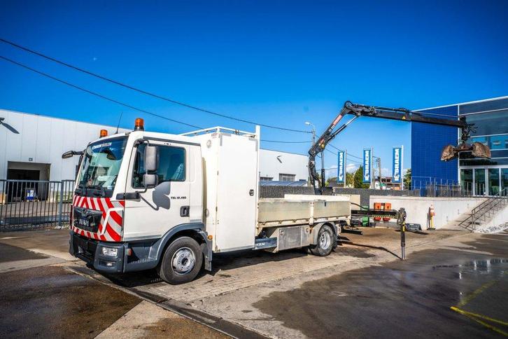 MAN TGL 12.190 BL + HIAB 055 D-1 HIDUO (bj 2020), Auto's, Vrachtwagens, Bedrijf, Te koop, Airconditioning, Elektrische ramen, Navigatiesysteem