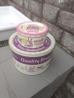 2 mooie metalen decoratieve blikken " Quality street ", Antiek en Kunst, Ophalen of Verzenden
