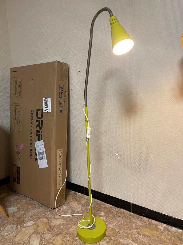 Staande lamp, Huis en Inrichting, Lampen | Vloerlampen, Gebruikt, Metaal, Ophalen