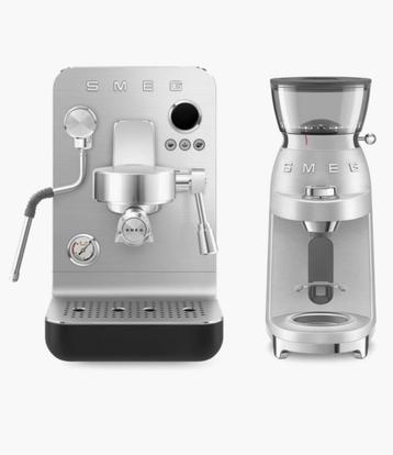 SMEG Espresso + Bonenmaler — Nieuw & sealed  EMC02BLMEU beschikbaar voor biedingen
