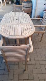 Tuinset teak, Tuin en Terras, Ophalen of Verzenden, Gebruikt, Tuinset