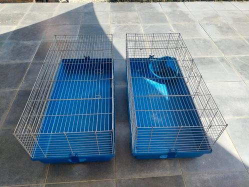 2 Konijn-cavia-knaagdierkooi 117x58x46, Dieren en Toebehoren, Knaagdieren en Konijnen | Hokken en Kooien, Gebruikt, Kooi, Minder dan 60 cm