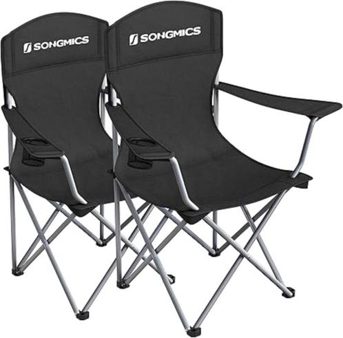 Set van 2 opvouwbare en comfortabele campingstoelen | Nieuw, Caravans en Kamperen, Kampeermeubelen, Nieuw, Campingstoel, Verzenden