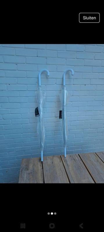 2 transparante paraplus beschikbaar voor biedingen