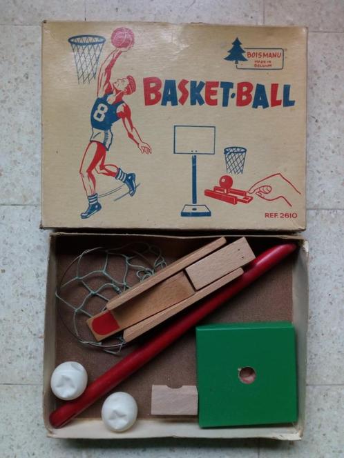 Jeu en bois vintage Basketball Boismanu Made in Belgium, Antiquités & Art, Curiosités & Brocante, Enlèvement ou Envoi