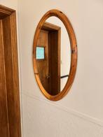 Vintage Grenen Spiegel Ovaal, Ophalen, Zo goed als nieuw, Ovaal