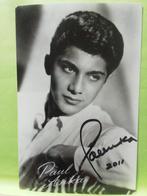 Foto kaart van Paul Anka met originele handtekening, Verzamelen, Muziek, Artiesten en Beroemdheden, Ophalen of Verzenden, Zo goed als nieuw