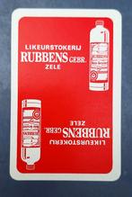 Speelkaart Zele  – Rubbens likeurstokerij, rood_69, Verzamelen, Ophalen of Verzenden, Gebruikt, Speelkaart(en)