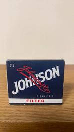Oud luciferdoosje met reclame voor Johnson-sigaretten