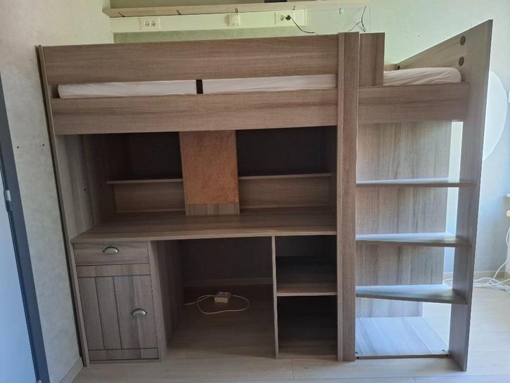 Bed largo hoogslaper met bureau, Kinderen en Baby's, Kinderkamer | Stapelbedden en Hoogslapers, Gebruikt, Hoogslaper, Ophalen