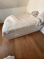 BRIMNES Bedframe 160x200 cm inclusief lattenboden, Huis en Inrichting, Ophalen, Zo goed als nieuw, Wit
