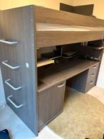 Hoogslaper met uitschuifbaar bureau, Huis en Inrichting, Ophalen, Hoogslaper, Eenpersoons, 210 cm