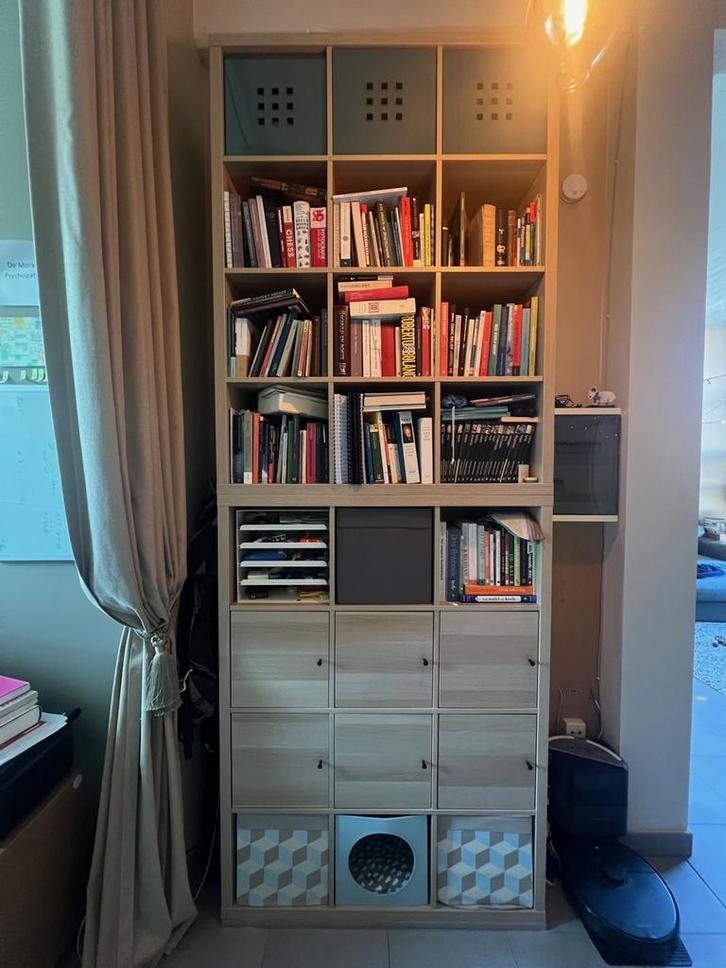 IKEA KALLAX 4x3 eikeneffect 2x, Huis en Inrichting, Kasten | Boekenkasten, Zo goed als nieuw, 100 tot 150 cm, 100 tot 150 cm, 25 tot 50 cm