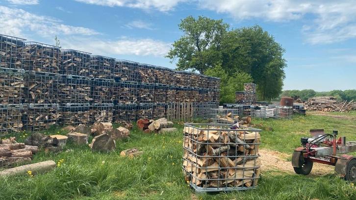 droog brandhout, Tuin en Terras, Brandhout, Blokken, Ophalen
