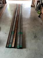5 palen hardhout azobé fijnbezaagd, 7 x 7 x 400 cm, Ophalen, Palen, Nieuw, Hardhout