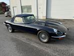 Jaguar E-type V12, Auto's, Achterwielaandrijving, Beige, Cabriolet, Blauw