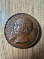 Bronzen medaille  A. FISH Buste van Leopold I en Leopold II, Ophalen