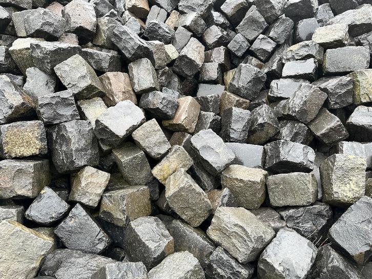 Basalt kasseien 14x20 – Prachtige natuursteen, Tuin en Terras, Tegels en Klinkers, Gebruikt, Overige typen, Natuursteen, 10 m² of meer