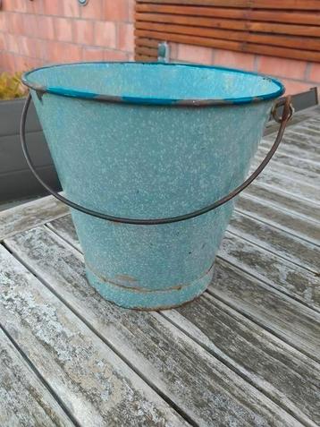 Vintage emaille emmer/cache pot, Enlèvement ou Envoi
