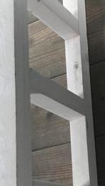 Teak ladder whitewash 1m20 hoog, Ophalen of Verzenden, Zo goed als nieuw