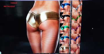 PROMO String ou  Tanga/Shorty NEUF T unique, Envoi, Autres couleurs, Metalique, Autres types