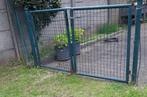 Dubbele tuinpoort 100cm hoog 190cm breed+omheining +-20meter, Tuin en Terras, Ophalen, Gebruikt