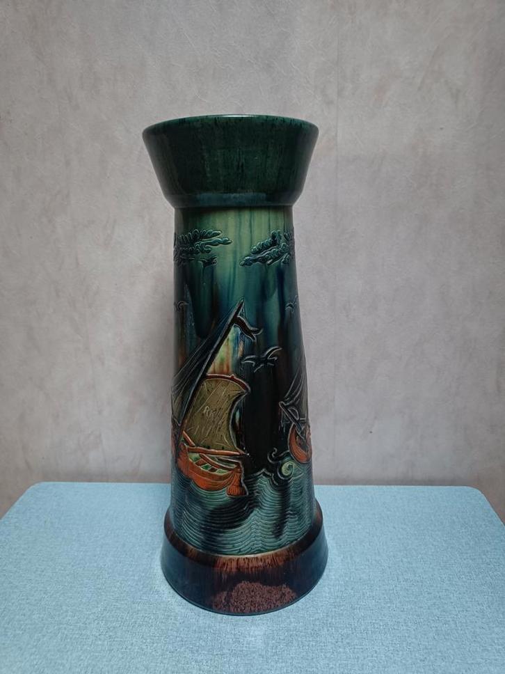 Art Deco staander/ zuil Vlaamse aardwerk, Antiek en Kunst, Antiek | Keramiek en Aardewerk, Ophalen