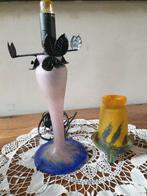 lampvoet en blaker in glaspasta getekend, Ophalen of Verzenden, Glas