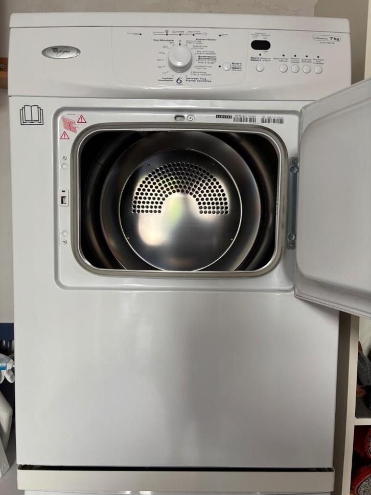 droogkast AWZ 8678 Whirlpool, Elektronische apparatuur, Droogkasten, Gebruikt, Luchtafvoer, Voorlader, 6 tot 8 kg, 85 tot 90 cm