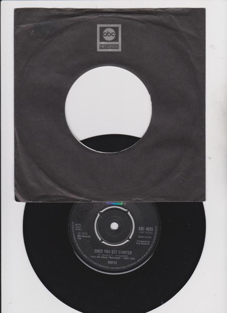 Rufus – Once You Get Started / Right Is Right   SOUL, Cd's en Dvd's, Vinyl Singles, Zo goed als nieuw, Single, R&B en Soul, 7 inch
