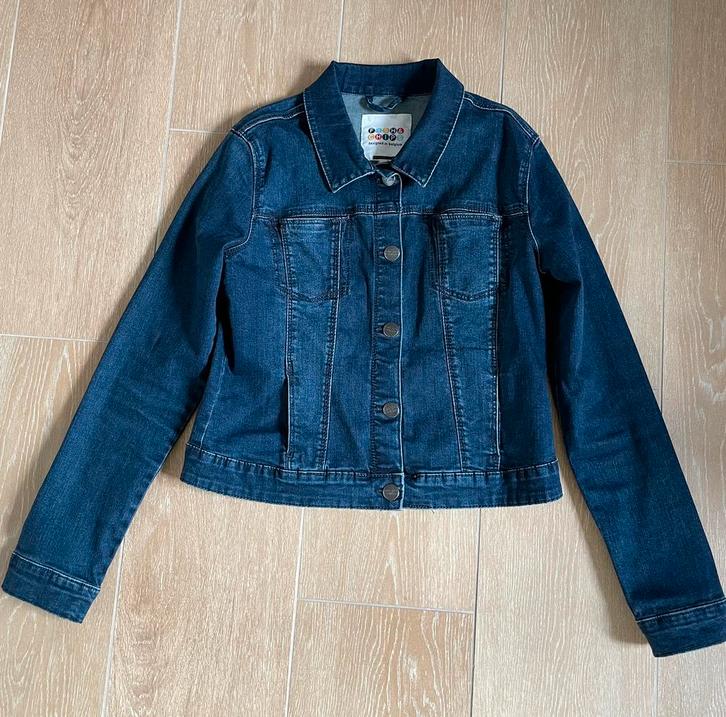 Jeansjack, JBC, 14-15 jaar, Kinderen en Baby's, Kinderkleding | Maat 164, Zo goed als nieuw, Meisje, Trui of Vest, Ophalen of Verzenden